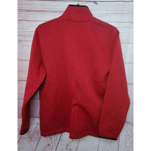 Izod Perform Temp Fx Warm 1/4 Zip Red Black Trim Sweatshirt 464598200387 - Picture 7 of 12